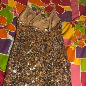 Forever 21 rose nude glittery short dress